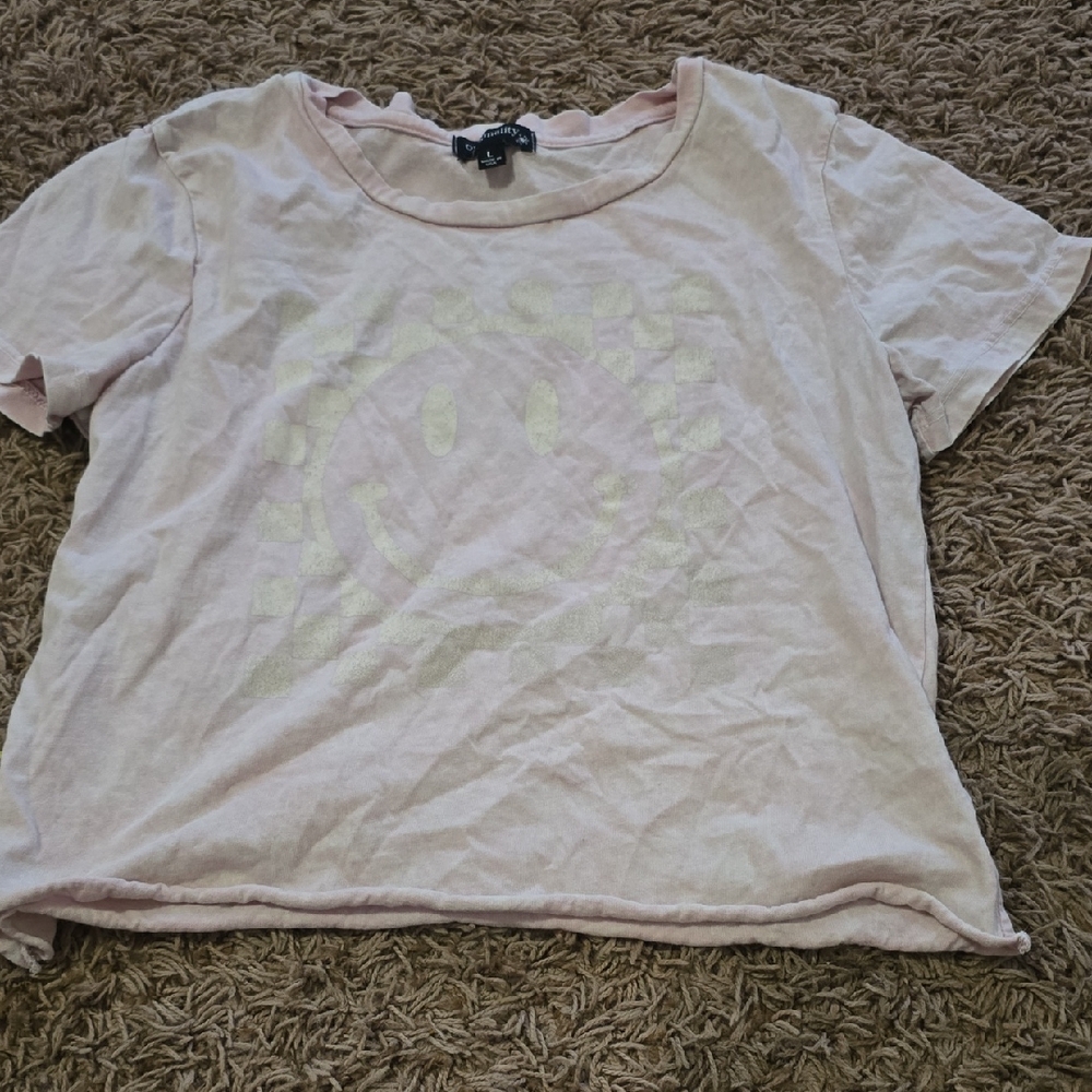 Pink Smiley Face Women's Top